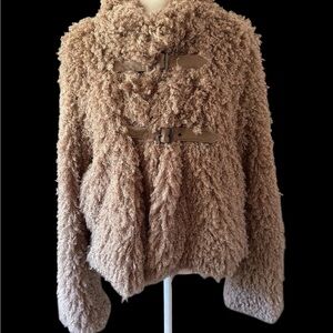 Bisou Bisou Textured Brown Jacket